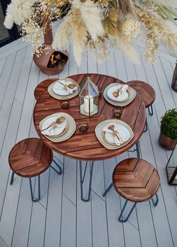 BOROUGH ACACIA WOOD 4-SEATER DINING SET