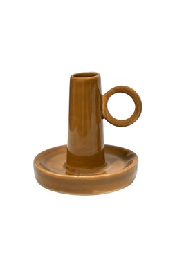 Bowen Dinner Candle Holder With Handle Fawn &pound;14.99