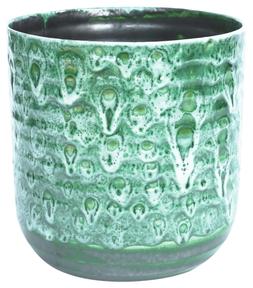 EMERALD REACTIVE GLAZE PLANTER H18CM D18CM &pound;19.99