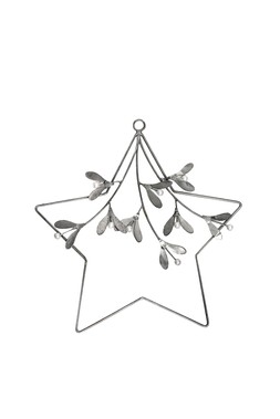 Galvanised Star Misletoe Wreath &pound;29.99
