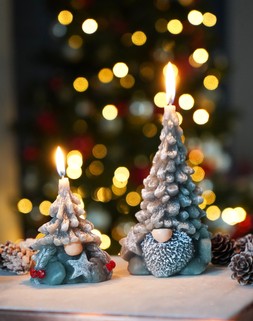 Christmas at Ivyline - GNOME CANDLE GIRL SAGE £8.99 & GNOME CANDLE TALL SAGE H15CM £12.99