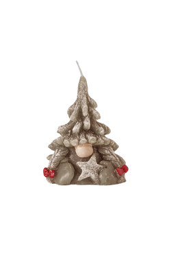 GNOME CANDLE GIRL TAUPE H10CM £8.99