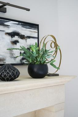 HAMMERED BOWL BLACK:COPPER 19CM &pound;39.99