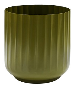 HUDSON GREEN CORRUGATED PLANTER H32CM D32CM &pound;54.99