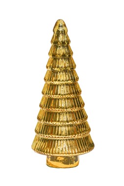 JUNIPER GOLD GLASS TREE H41CM £44.99