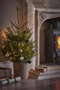 Jute Galvanised Steel Christmas Tree Bucket H27Cm W27Cm &pound;39.99