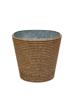 JUTE GALVANISED STEEL PLANTER £59.99