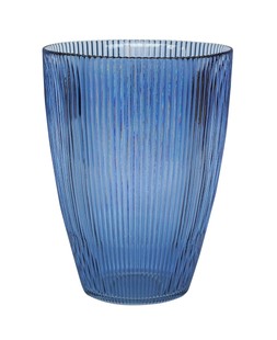 Navy Ribbed Tall Vase &pound;34.99