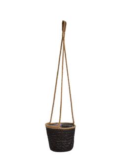 Odda Hanging Grey Woven Lined Planter H14cm D17cm &pound;11.49, H17cm D19cm &pound;17.49
