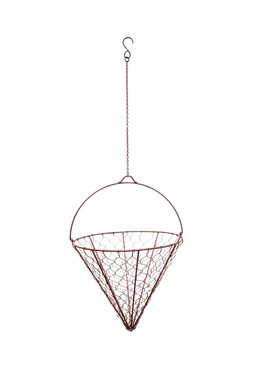 OUTDOOR HANGING WIRED NETTED CONE H40CM D30CM