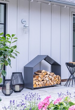 OUTDOOR HOUSE ZINC LOG STORAGE OHZLS88