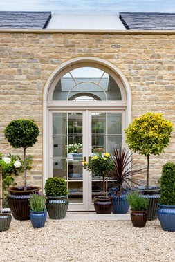 OUTDOOR MORECOTE GREEN GLAZED PLANTER SET OF 3 £159.97