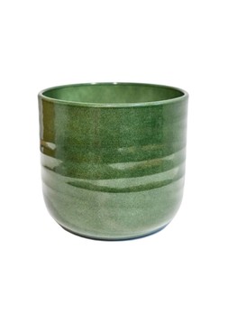 Poinsettia Ripple Green Planter H15.5cm D18.5cm £12.99