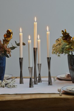 PARKER 5 PIECE SILVER CANDLE CENTERPIECE H30CM W27.5CM