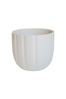 Pumpkin Planter Matte White H12cm D14cm £5.99