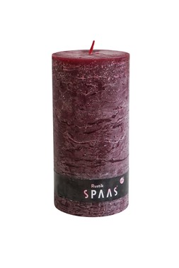 RUSTIC PILLAR CANDLE WINE RED 70:130 £9.99