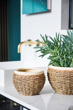 Seagrass Pot Cover Natural, Nested Set Of 2 &pound;34.98