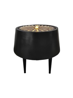 SOLIS WATER FEATURE WITH LIGHT DISPLAY ON BLACK LEGS IN CHARCOAL & AGED COPPER &pound;249.99
