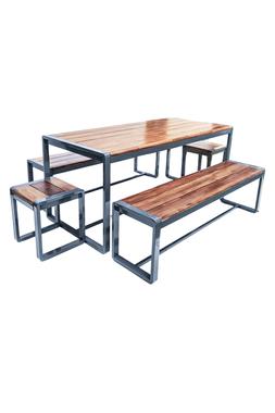 SPITALFIELDS ACACIA WOOD 5 PIECE FURNITURE SET &pound;2299 (SFS180)