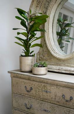 Tivoli Planter White Gold H16cm D19cm &pound;17.99