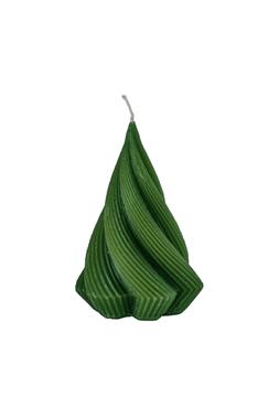 Twisted Tree Candle Green H11cm &pound;8.99