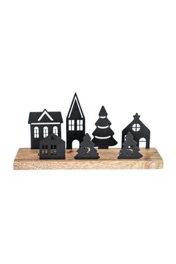 WOODEN ADVENT TEALIGHT HOLDER WITH METAL ACCESSORIES £59.99