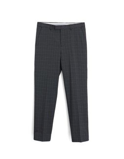 Threadbare Tailored Fit Cotton Rich Trousers in Grey Check £35 www.threadbare.com