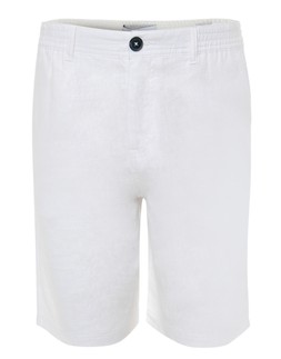 White Regular Fit Stretch Chino Shorts