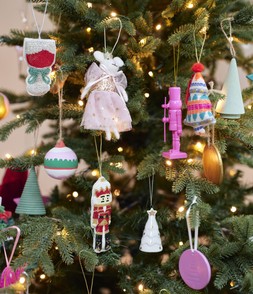 Create & Celebrate Warm White LED Curtain Lights 3m x 2m £12.00 Unglazed Ceramic Hanging Bauble Decoration 9cm £3.00 Wooden Hanging Bauble 5.5cm £3.50 Kraft Brown Jute Twine 33m £3.50
