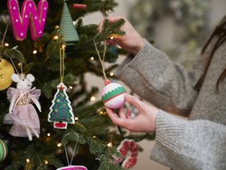 Create & Celebrate Warm White LED Curtain Lights 3m x 2m £12.00 Wooden Hanging Bauble 5.5cm £3.50 Kraft Brown Jute Twine 33m £3.50