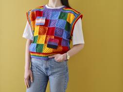 Hobbycraft How to Crochet a Rainbow Granny Square Vest Ideas Hub Project (2)