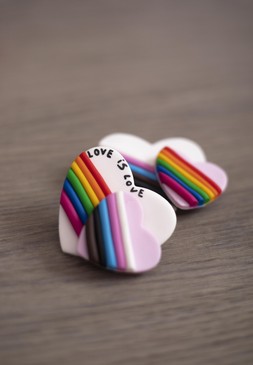 Hobbycraft Pride Rainbow Heart Badges with Fimo Workshop 5