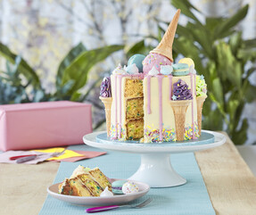 Betty Crocker Velvety Vanilla Buttercream Style Icing 400g - £3.50 Violet Colour Splash Gel 25g - £3 Round Cake Decorating Turntable 26.5cm x 12cm - £14 Whisk Tri Colour Decoration Set 9 Pieces - £8