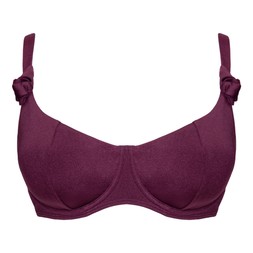 BEACH BLISS	SCOOPED BALCONY BIKINI TOP MULBERRY PURPLE