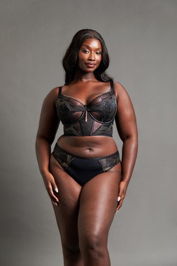 SHOWGIRL LONGLINE BALCONY BRA £48 €72 CAD99 AUD114.95 & SHOWGIRL TANGA BRIEF  £20 €31 CAD37 AUD40.95 - Available from October