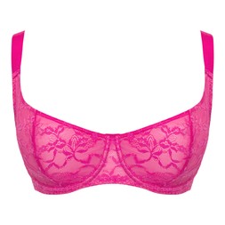 All Night Lace, Scooped Balcony Bra, Hot Pink/Blush, £32.00, US$65.00, CA$80.00, €48.00, A$80.00