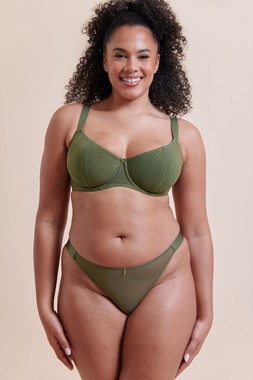 Cool Cat Scooped Multiway Balcony Bra Fern Green
