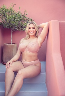 Lace Daze Balcony Bra Latte Beige &pound;35, Lace Daze Brazilian Latte Beige &pound;19 (3)