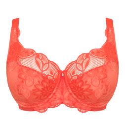 Lovelace, Side Support Balcony Bra, Coral/Blush, £32.00, US$63.00, CA$80.00, €48.00, A$80.00