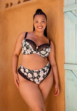 Wild One, Balcony Bra, Floral Print, £32.00, US$65.00, CA$80.00, €48.00, A$80.00, Wild One, Brazilian Brief, Floral Print, £17.00, US$32.00, CA$43.00, €26.00, A$43.00
