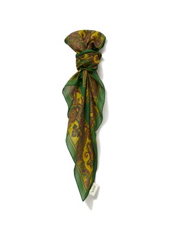 Neem London Italian Tencel Green Motif and Mustard Print Neck Scarf £79 www.neemlondon.co.uk