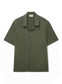 Neem London ZQ Merino Wool Jersey Olive Duke Shirt £160