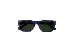 Maclean in Stone Blue with custom Green lenses