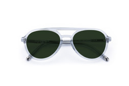 Nicol Light Grey Crystal Lenses Green £85