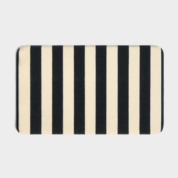 OHS Striped Print Foam Bath Mat - Mink