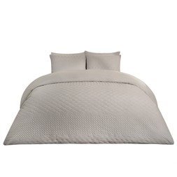 OHS Dakota Pinsonic Tribal Duvet Set - Grey- double - &pound;21