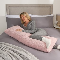 OHS Teddy Bolster Pillow - Blush- £17