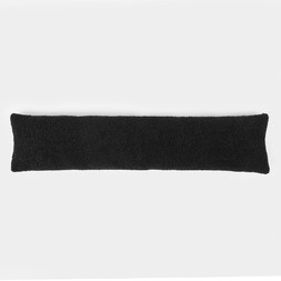 OHS Bouclé Draught Excluder - Black-£9.50