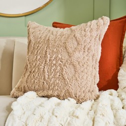 OHS Cable Knit Cushion Covers - Natural - £7.50