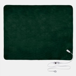 OHS Electric Heated Fleece Over Blanket - Forest Green- &pound;44